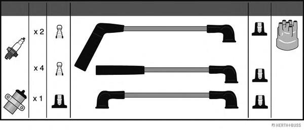 Fios de alta voltagem, kit J5381046 Jakoparts