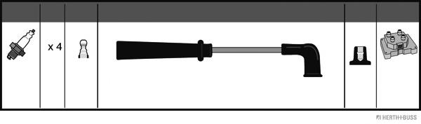 J5383027 Jakoparts fios de alta voltagem, kit