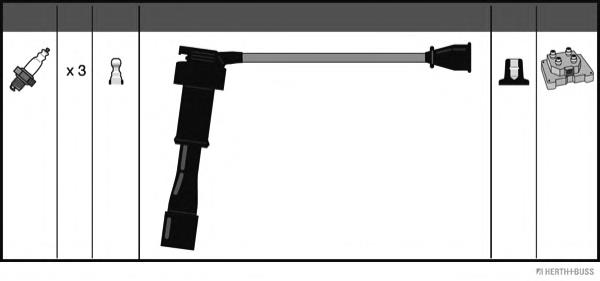 J5385022 Jakoparts fios de alta voltagem, kit