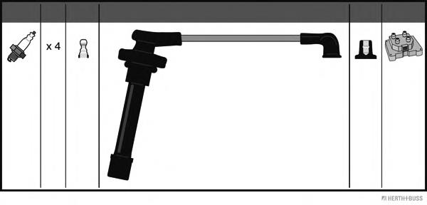 J5384020 Jakoparts fios de alta voltagem, kit