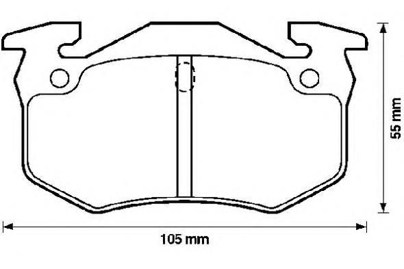 Задние тормозные колодки 571748B Jurid/Bendix