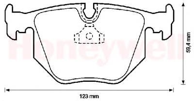 Задние тормозные колодки 571545B Jurid/Bendix