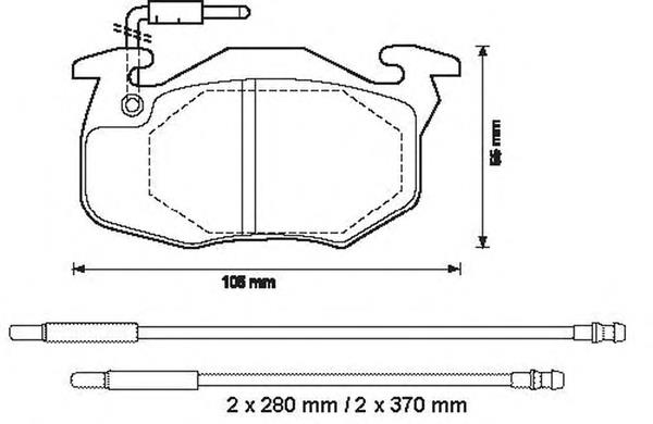 Передние тормозные колодки 571525B Jurid/Bendix