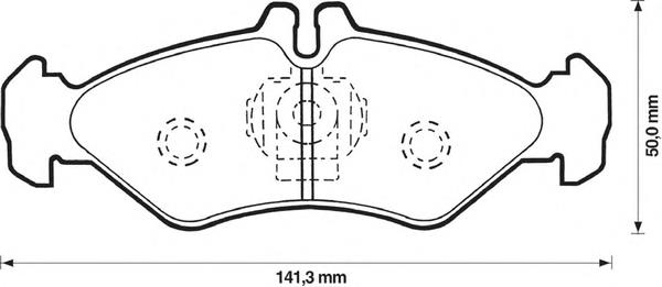 Задние дисковые колодки Jurid/Bendix 571846B