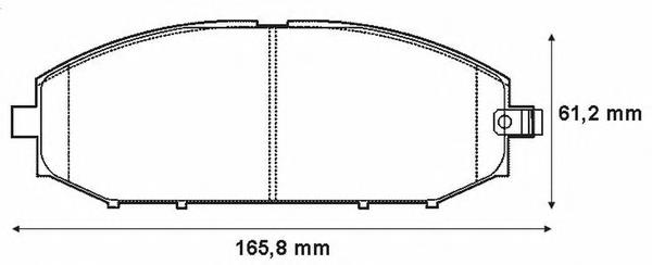 Передние тормозные колодки 572448B Jurid/Bendix