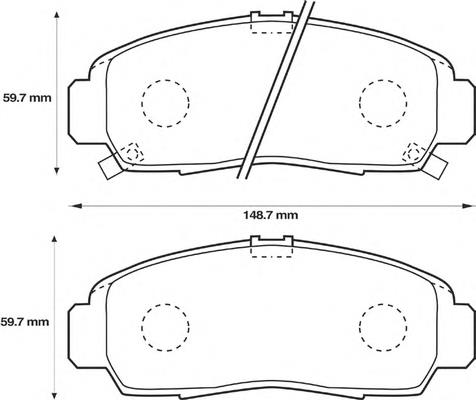 Передние тормозные колодки 572449B Jurid/Bendix