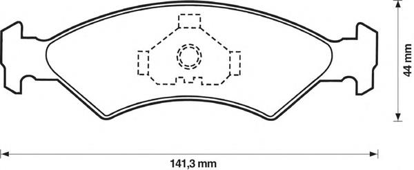 Передние тормозные колодки 571412B Jurid/Bendix