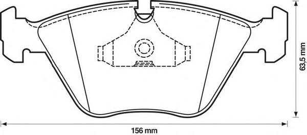 Передние тормозные колодки 571394B Jurid/Bendix