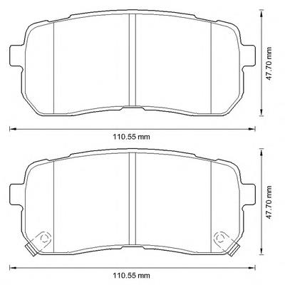 Задние тормозные колодки 572596B Jurid/Bendix