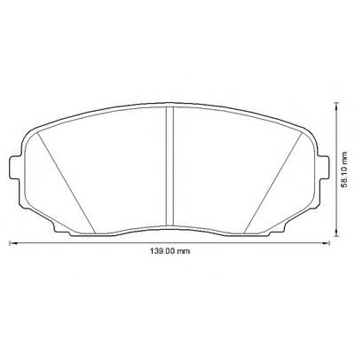 Передние тормозные колодки 572640B Jurid/Bendix