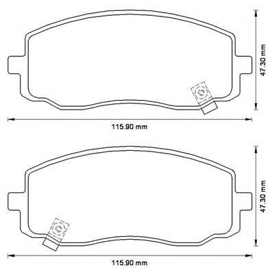 Передние тормозные колодки 572526B Jurid/Bendix