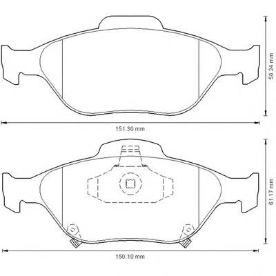 Передние тормозные колодки 572576B Jurid/Bendix