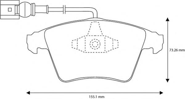 Передние тормозные колодки 573159B Jurid/Bendix
