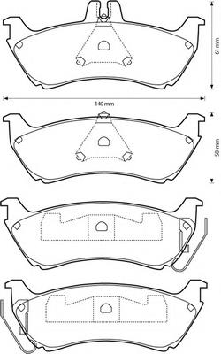 Задние дисковые колодки Jurid/Bendix 573148B