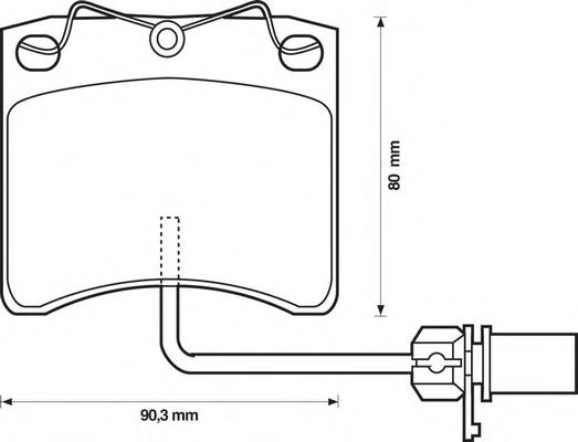 Передние тормозные колодки 573046B Jurid/Bendix