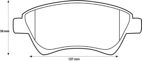 Передние тормозные колодки 573124B Jurid/Bendix