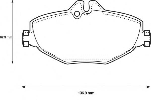 Передние тормозные колодки 573091B Jurid/Bendix