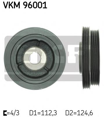 VKM96001 SKF polia de cambota