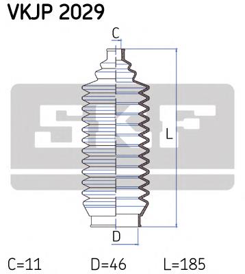 VKJP 2029 SKF bota de proteção do mecanismo de direção (de cremalheira)