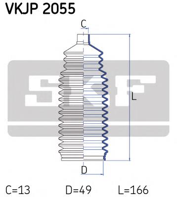 VKJP2055 SKF bota de proteção do mecanismo de direção (de cremalheira)