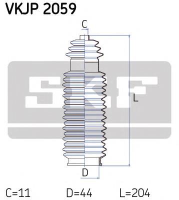 VKJP2059 SKF bota de proteção do mecanismo de direção (de cremalheira)