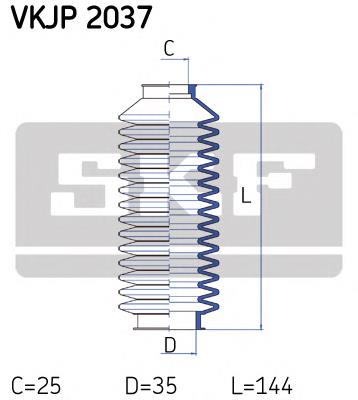 Bota de proteção direita do mecanismo de direção (de cremalheira) VKJP2037 SKF