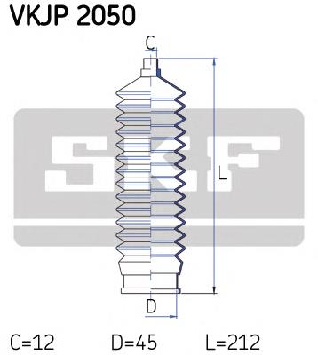 VKJP2050 SKF bota de proteção do mecanismo de direção (de cremalheira)