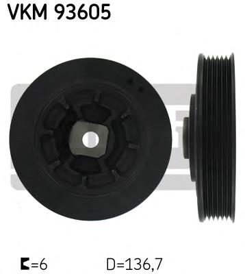 Polia de cambota VKM93605 SKF