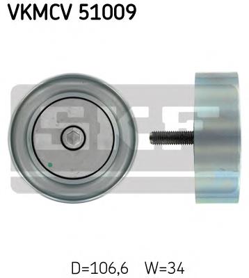 VKMCV51009 SKF rolo de reguladora de tensão da correia de transmissão