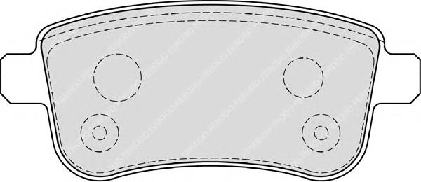 FDB4182 Ferodo sapatas do freio traseiras de disco