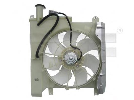 836-0020 TYC difusor do radiador de esfriamento, montado com motor e roda de aletas