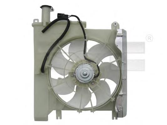 836-0019 TYC difusor do radiador de esfriamento, montado com motor e roda de aletas