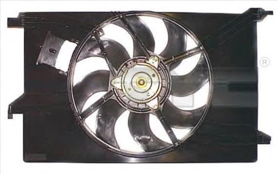 825-1024 TYC difusor do radiador de esfriamento, montado com motor e roda de aletas