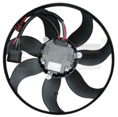 8371014 TYC ventilador elétrico de esfriamento montado (motor + roda de aletas esquerdo)