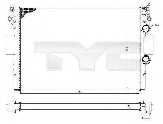 715-0001-R TYC radiador de esfriamento de motor