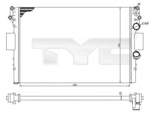 7150002R TYC radiador de esfriamento de motor