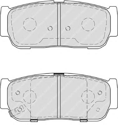 FDB4000 Ferodo sapatas do freio traseiras de disco