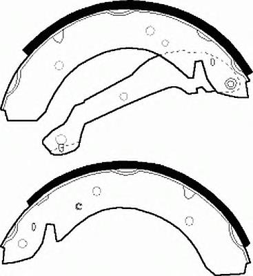 Sapatas do freio traseiras de tambor FSB147 Ferodo