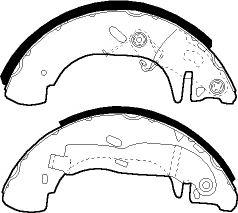 FSB332 Ferodo sapatas do freio traseiras de tambor