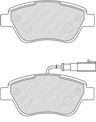 FDB1946 Ferodo sapatas do freio dianteiras de disco
