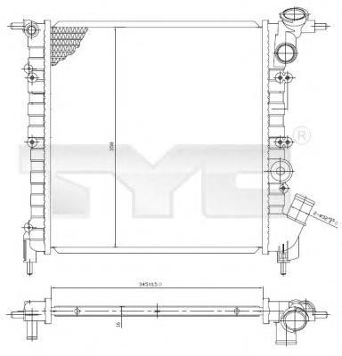 728-0029 TYC radiador de esfriamento de motor