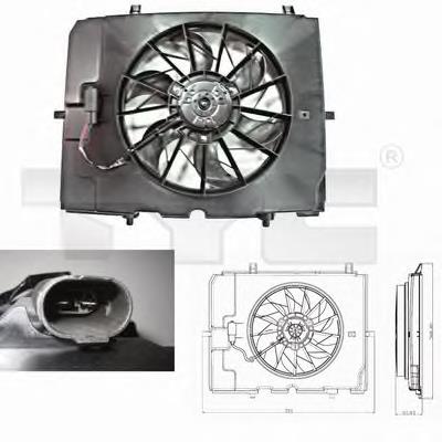 Ventilador elétrico de esfriamento montado (motor + roda de aletas) Mercedes E S210