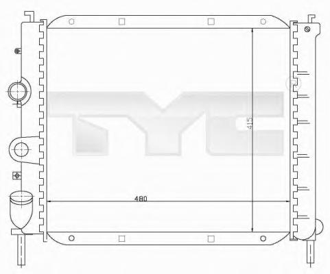 728-0008-R TYC radiador de esfriamento de motor