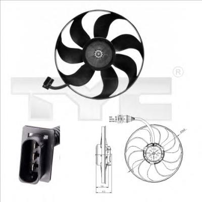 837-0004 TYC ventilador (roda de aletas do radiador de esfriamento)