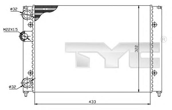 7370039 TYC radiador de esfriamento de motor