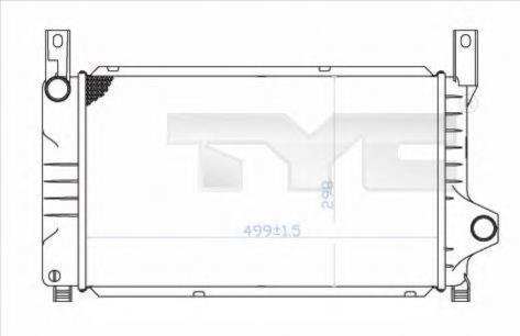 7100028 TYC radiador de esfriamento de motor