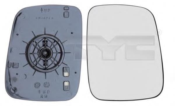 Стекло зеркала заднего вида, правого TYC 33700831 цена, от 6.79 USD