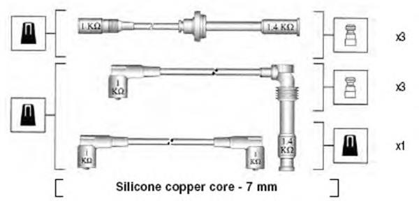 Высоковольтные провода 941045400525 Magneti Marelli