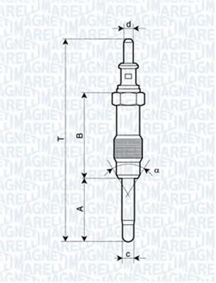 Свечи накала 062900046304 Magneti Marelli