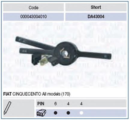 Переключатель подрулевой, левый Magneti Marelli 000043004010 цена, от 58.38 USD